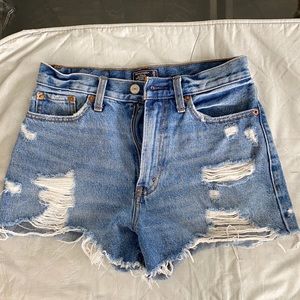 Abercrombie high rise Jean shorts
